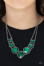 Load image into Gallery viewer, Absolute Admiration - Green Gem Necklace Paparazzi Accessories
