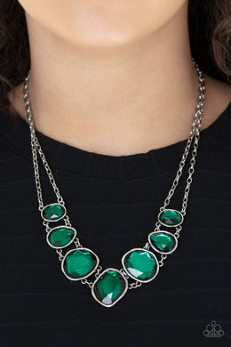 Absolute Admiration - Green Gem Necklace Paparazzi Accessories