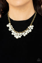 Load image into Gallery viewer, Down For The COUNTESS - Brass Pearl Necklace Paparazzi Accessories