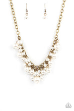 Load image into Gallery viewer, Down For The COUNTESS - Brass Pearl Necklace Paparazzi Accessories
