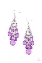 Load image into Gallery viewer, Paid Vacation - Purple Earrings Paparazzi Accessories