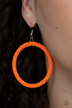Load image into Gallery viewer, Beauty and the BEACH - Orange Seed Bead Earrings Paparazzi Accessories