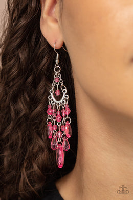 Paid Vacation - Pink Earrings Paparazzi Accessories