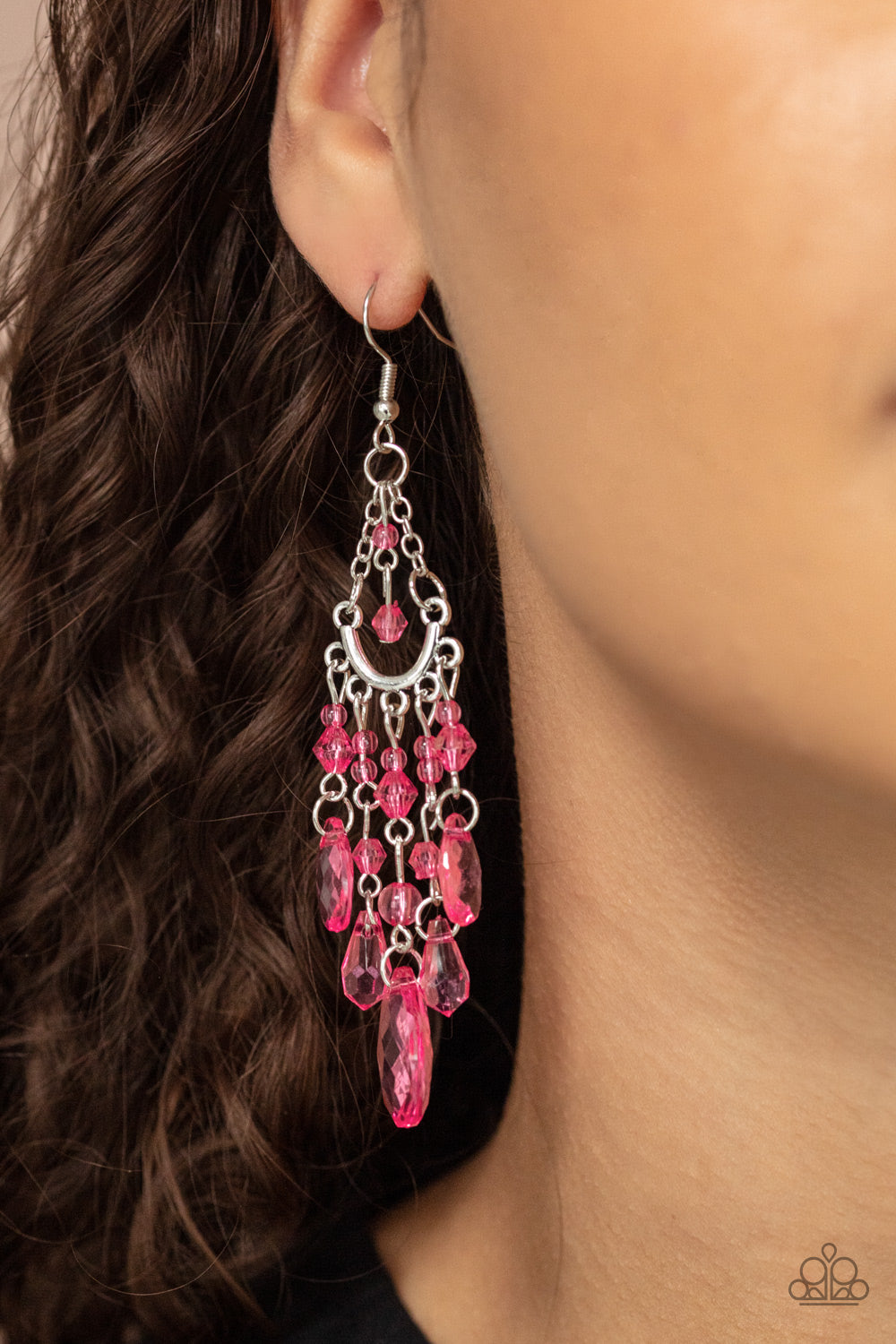 Paid Vacation - Pink Earrings Paparazzi Accessories
