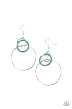 Load image into Gallery viewer, In An Orderly Fashion - Blue Rhinestone Earrings Paparazzi Accessories