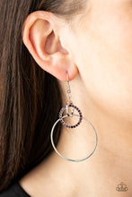 Load image into Gallery viewer, In An Orderly Fashion - Purple Rhinestone Earrings Paparazzi Accessories