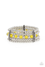 Load image into Gallery viewer, Gloss Over The Details - Yellow Stretchy Bracelet Paparazzi Accessories