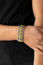 Load image into Gallery viewer, Gloss Over The Details - Yellow Stretchy Bracelet Paparazzi Accessories