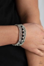 Load image into Gallery viewer, Gloss Over The Details - Black Stretchy Bracelet Paparazzi Accessories