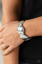 Load image into Gallery viewer, Going, Going, GONG! - Silver Stretchy Bracelet Paparazzi Accessories