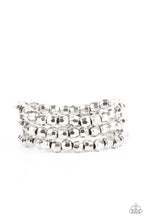 Load image into Gallery viewer, Magnetically Maven - Silver Stretchy Bracelet Paparazzi Accessories