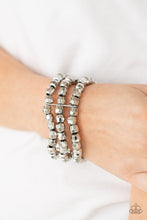 Load image into Gallery viewer, Magnetically Maven - Silver Stretchy Bracelet Paparazzi Accessories