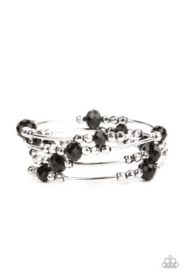 Showy Shimmer - Black Bracelet Paparazzi Accessories