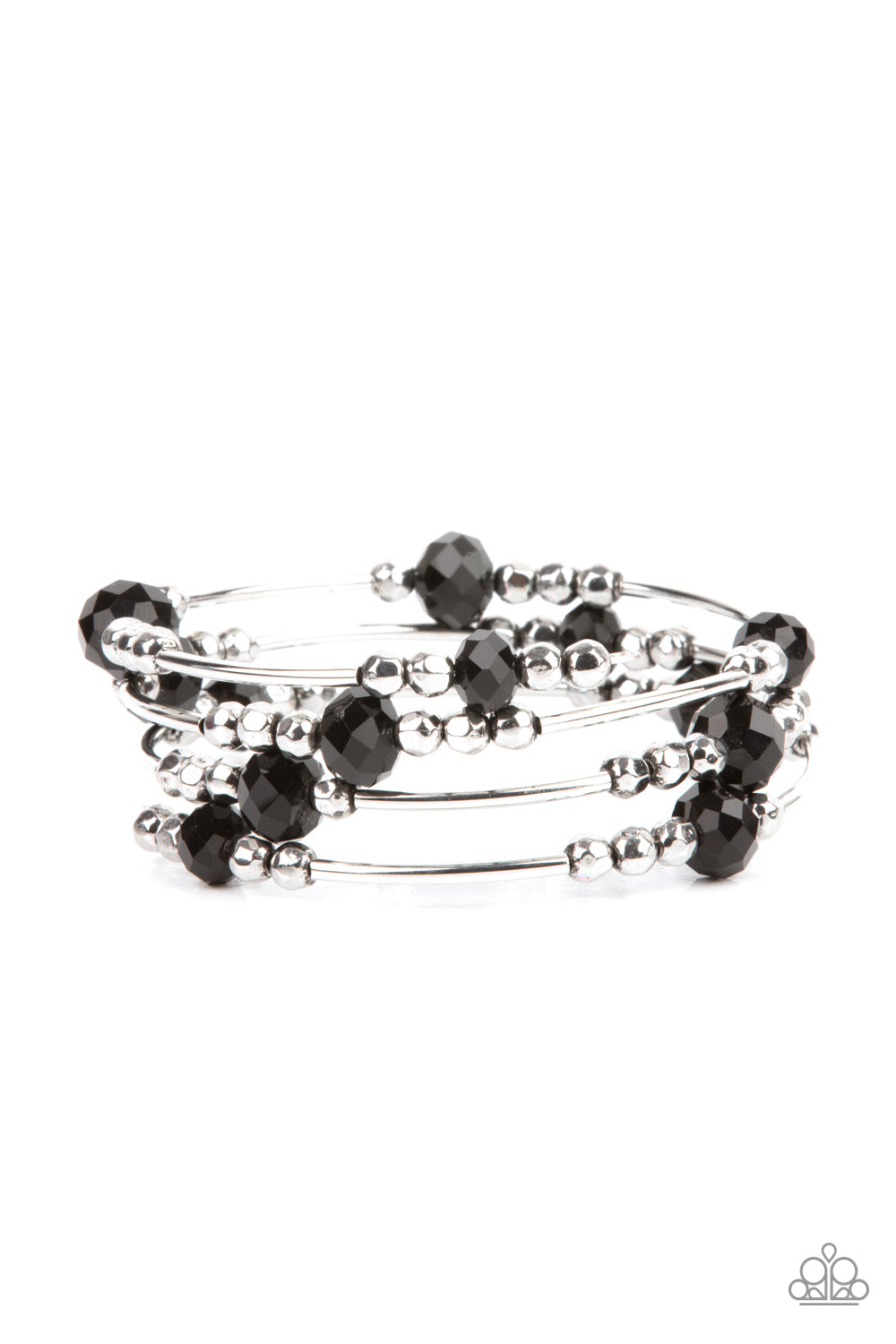 Showy Shimmer - Black Bracelet Paparazzi Accessories