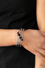 Load image into Gallery viewer, Showy Shimmer - Black Bracelet Paparazzi Accessories