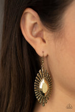 Load image into Gallery viewer, Who Is The FIERCEST Of Them All - Brass Earrings Paparazzi Accessories