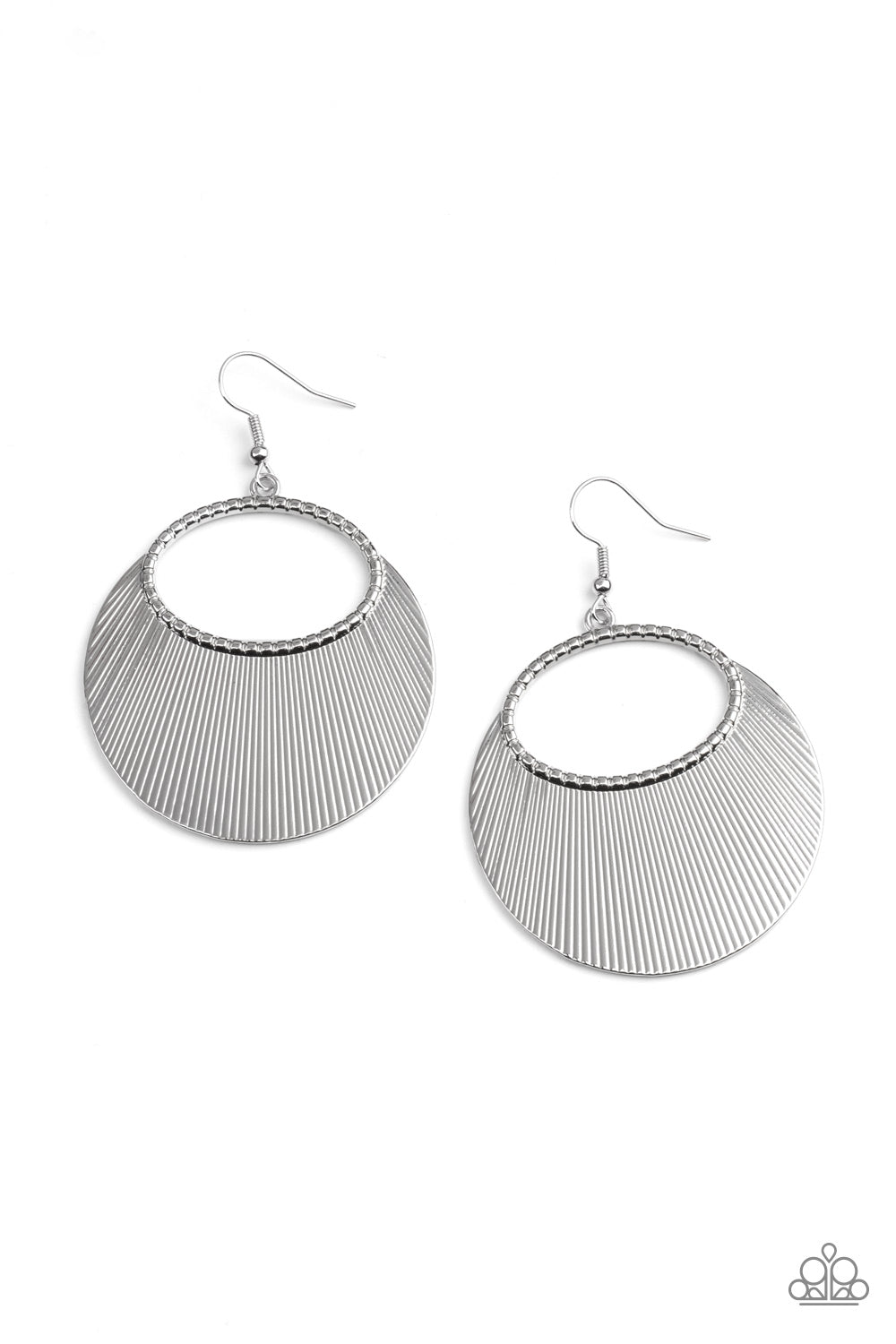 Fan Girl Glam - Silver Earrings Paparazzi Accessories