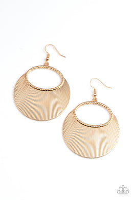 Fan Girl Glam - Gold Earrings Paparazzi Accessories