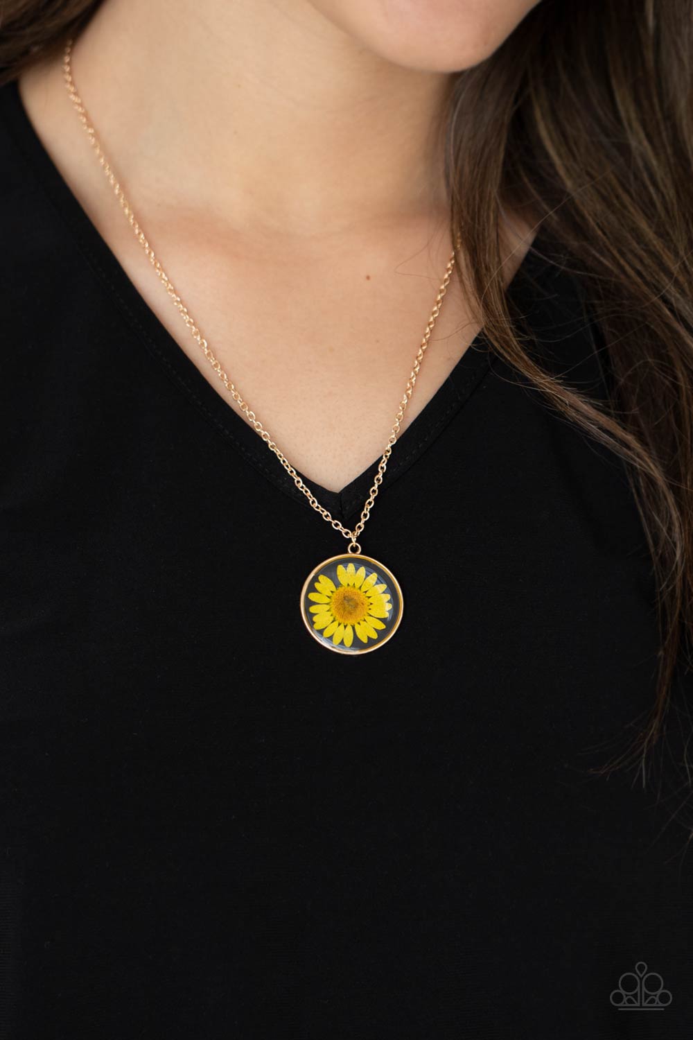 Prairie Promenade - Yellow Necklace Paparazzi Accessories