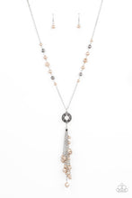 Load image into Gallery viewer, Tasseled Treasure - Brown Pearl Necklace Paparazzi Accessories