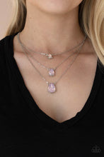 Load image into Gallery viewer, Dewy Drizzle - Pink Rhinestone Necklace Paparazzi Accessories