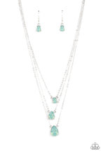 Load image into Gallery viewer, Dewy Drizzle - Green Rhinestone Necklace Paparazzi Accessories