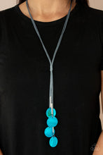 Load image into Gallery viewer, Tidal Tassels - Blue Necklace Paparazzi Accessories