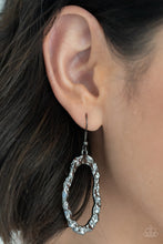 Load image into Gallery viewer, ARTIFACT Checker - Black Earring Paparazzi Accessories