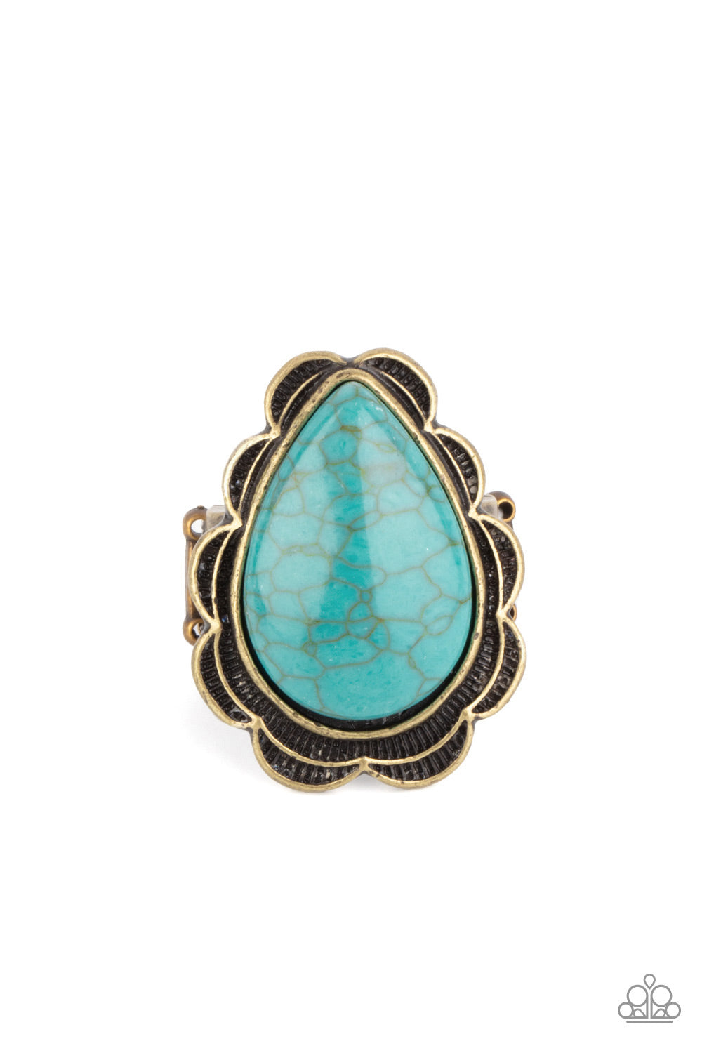 BADLANDS Romance - Brass Stone Ring Paparazzi Accessories