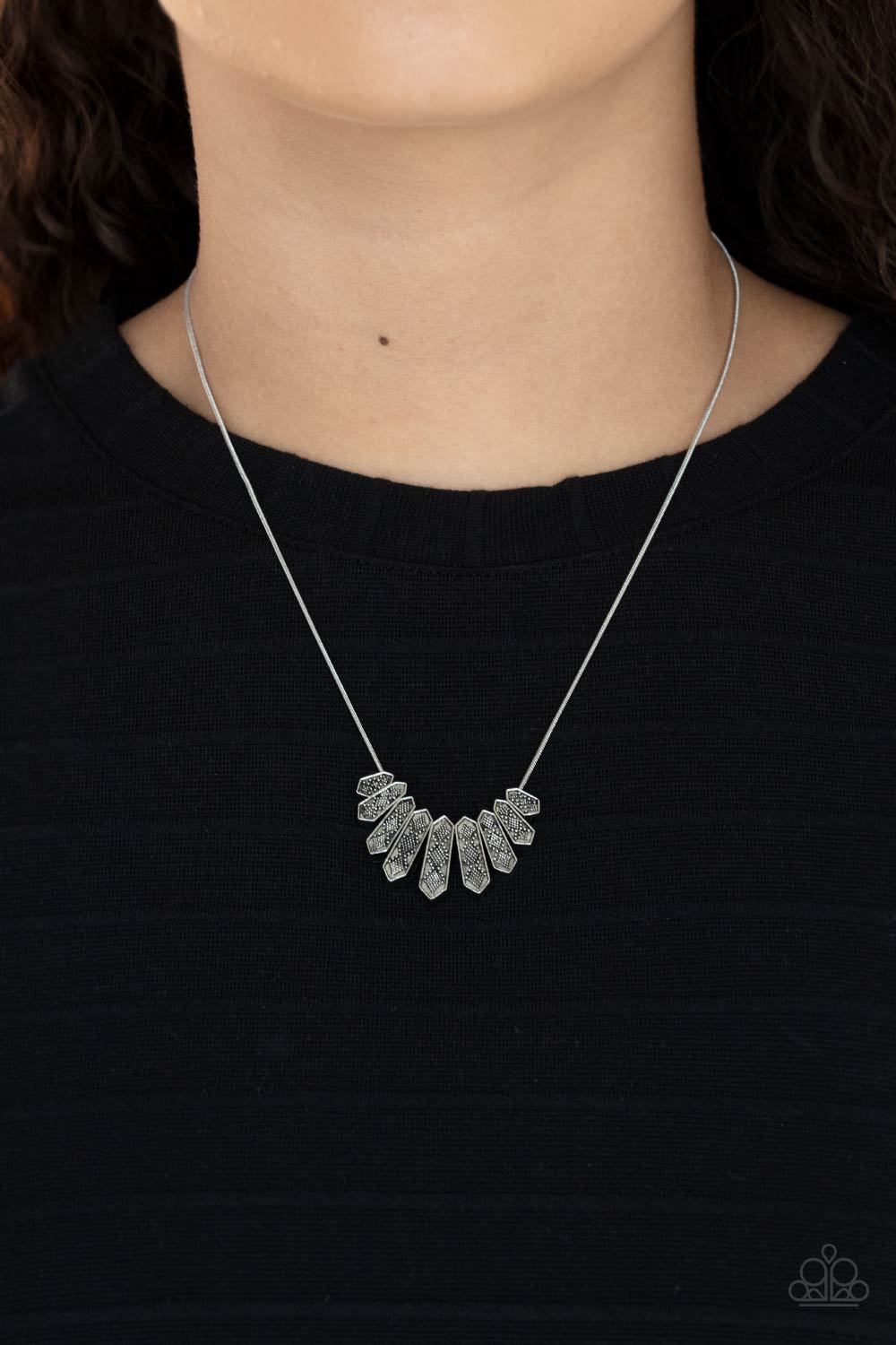 Monumental March - Silver Necklace Paparazzi Accessories