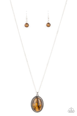 Tranquil Talisman - Brown Tiger's Eye Necklace Paparazzi Accessories