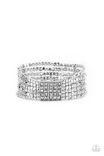 Load image into Gallery viewer, Star-Studded Showcase - Silver Seed Bead Rhinestone Stretchy Bracelet Paparazzi Accessories