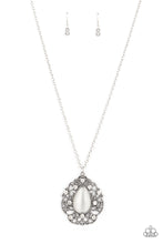 Load image into Gallery viewer, Bewitched Beam - White Cat&#39;s Eye Necklace Paparazzi Accessories