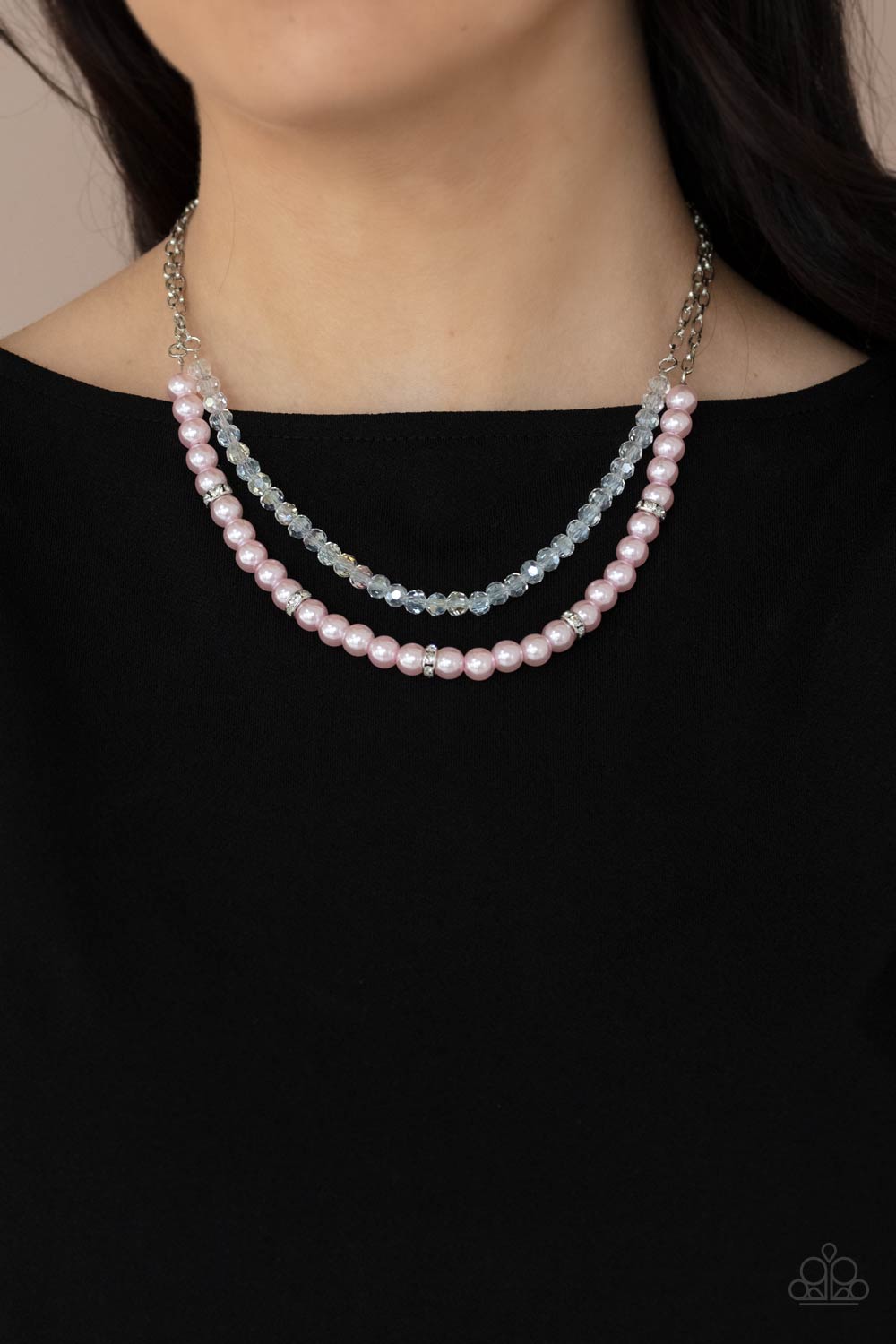 Parisian Princess - Pink Pearl Necklace Paparazzi Accessories