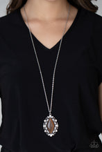 Load image into Gallery viewer, Exquisitely Enchanted - Brown Cat&#39;s Eye Necklace Paparazzi Accessories