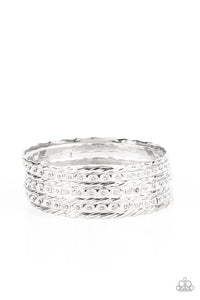 Bangles,silver,Back-To-Back Stacks - Silver Bangle Bracelets