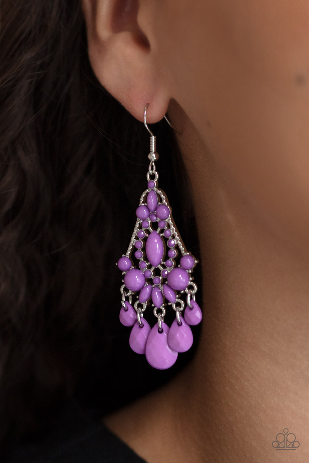 STAYCATION Home - Purple Earrings Paparazzi Accessories