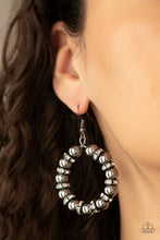 Load image into Gallery viewer, Cosmic Halo - Black Earrings Paparazzi Accessories