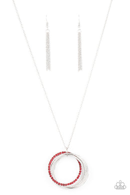 Harmonic Halos - Red Necklace Paparazzi Accessories