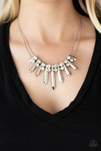 Load image into Gallery viewer, Dangerous Dazzle - White Rhinestone Necklace Paparazzi Accessories