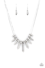 Load image into Gallery viewer, Dangerous Dazzle - White Rhinestone Necklace Paparazzi Accessories