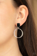 Load image into Gallery viewer, Prismatic Perfection - Black Rhinestone Post Earrings Paparazzi Accessories