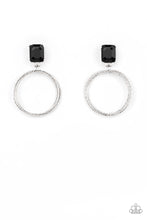 Load image into Gallery viewer, Prismatic Perfection - Black Rhinestone Post Earrings Paparazzi Accessories