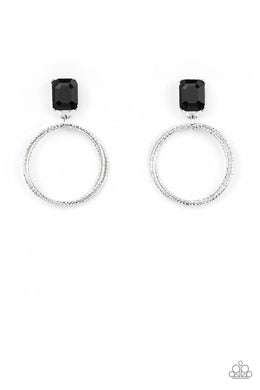 Prismatic Perfection - Black Rhinestone Post Earrings Paparazzi Accessories
