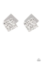 Load image into Gallery viewer, Square With Style - Silver Post Earrings Paparazzi Accessories