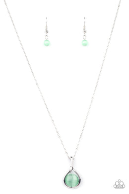 Fairy Lights - Green Cat's Eye Necklace Paparazzi Accessories