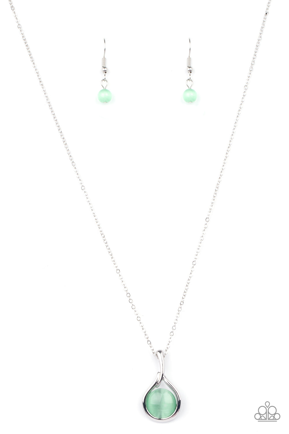Fairy Lights - Green Cat's Eye Necklace Paparazzi Accessories