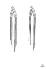 Load image into Gallery viewer, It Takes Two To TASSEL - Black Gunmetal Rhinestone Post Earrings Paparazzi Accessories