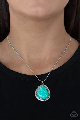 Canyon Oasis - Green Stone Necklace Paparazzi Accessories