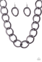 Load image into Gallery viewer, Industrial Intimidation - Black Gunmetal Necklace Paparazzi Accessories